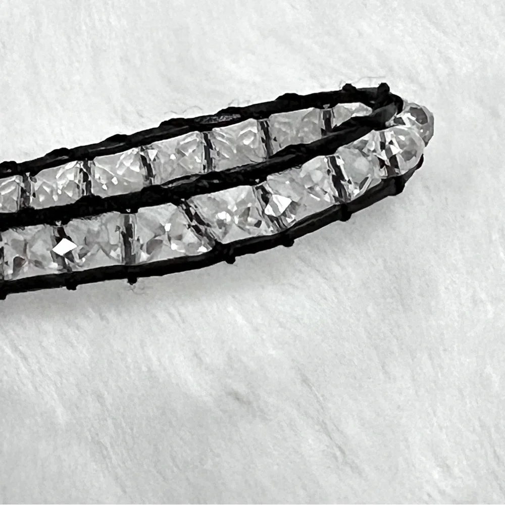 Adjustable Faceted Crystal Bracelet